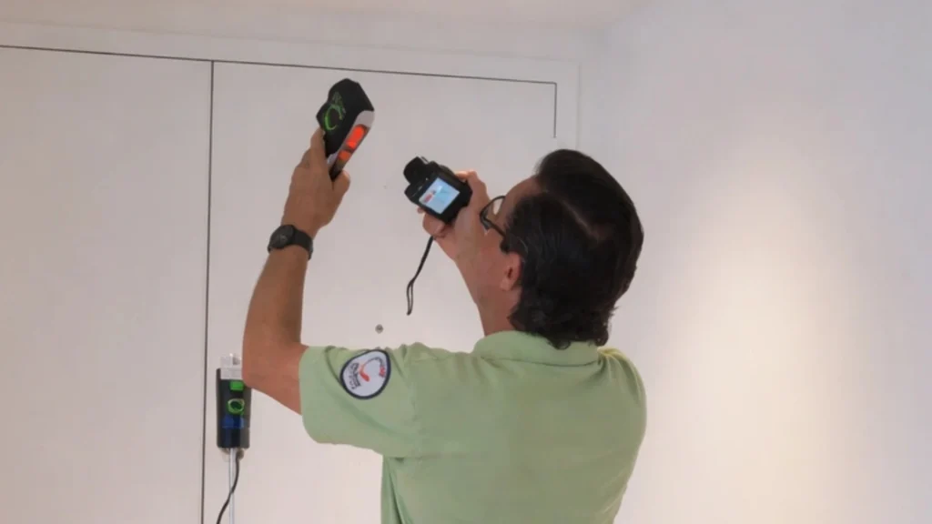home inspector assesing moisture intrusion